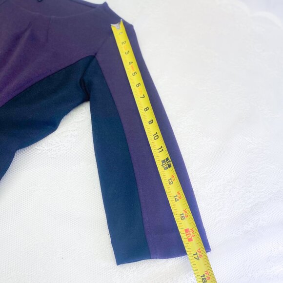 Women's Daisy Fuentes Knit Sweater Dress Deep Purple Black Small - Picture 3 of 10